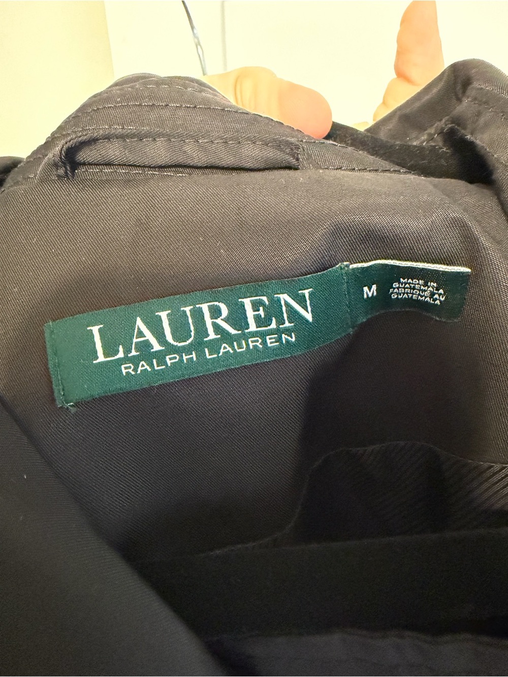 Lauren Ralph Lauren Black Belted Trench Jacket M - Picture 4 of 6